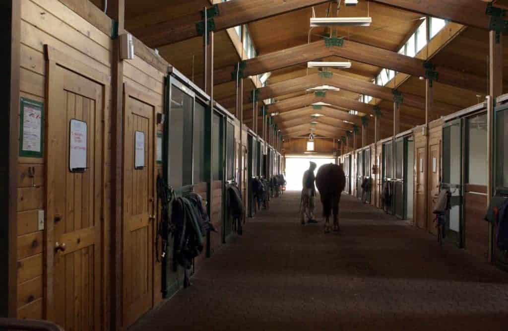 horse barn aisle