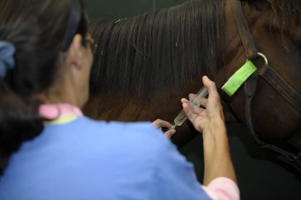 injecting medication IV